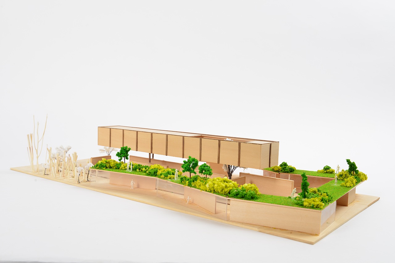 纯手工原木建筑模型;