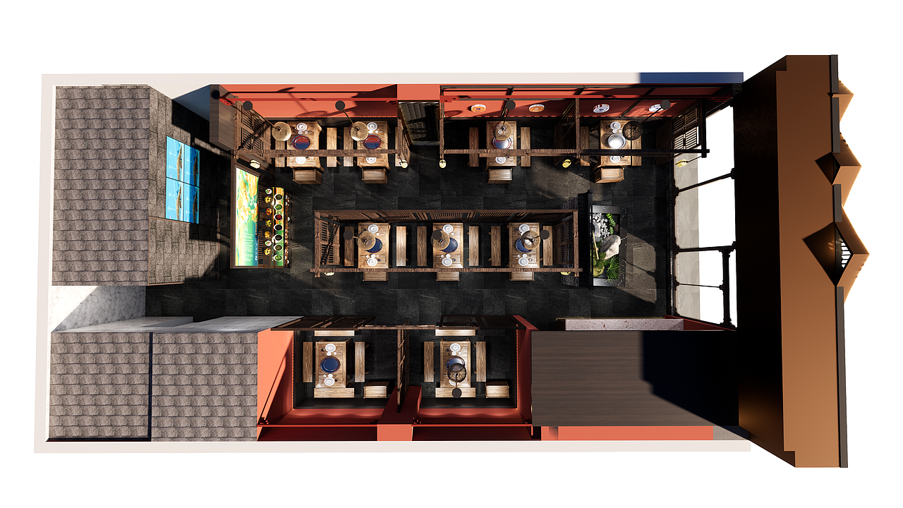 火鍋店 門頭 裝修呈現