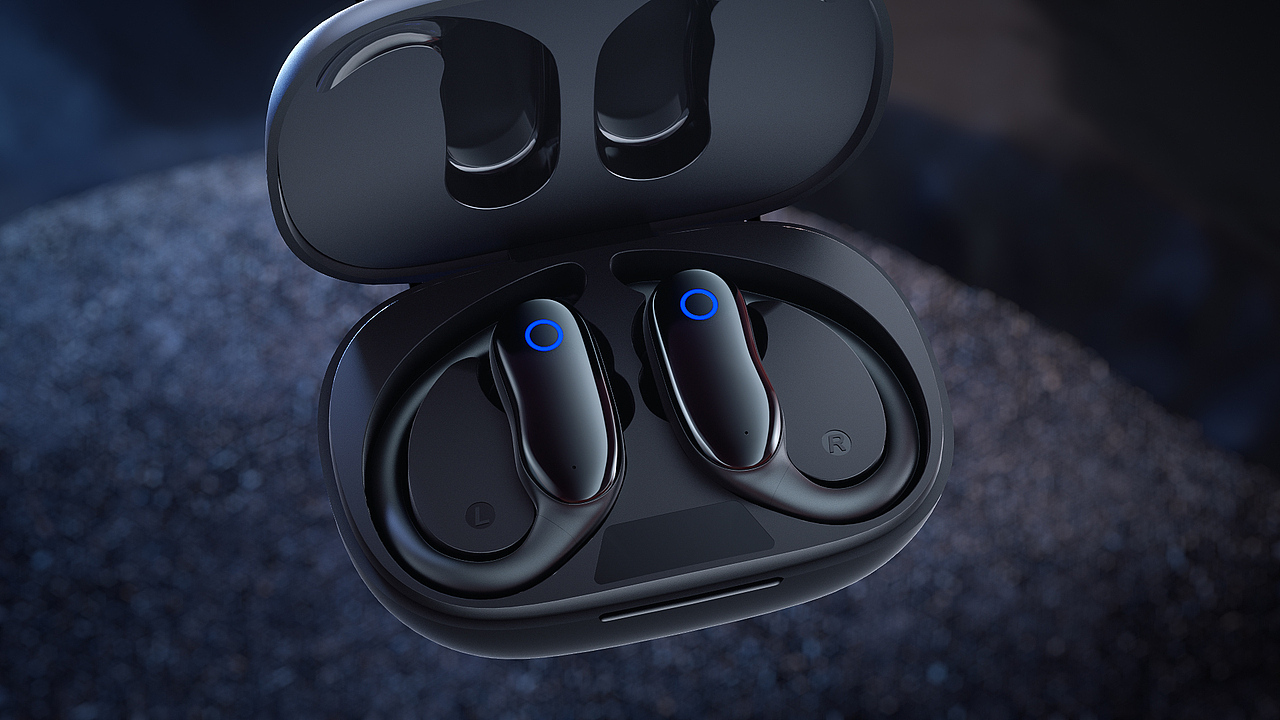 电商-数码3C耳机产品三维动画