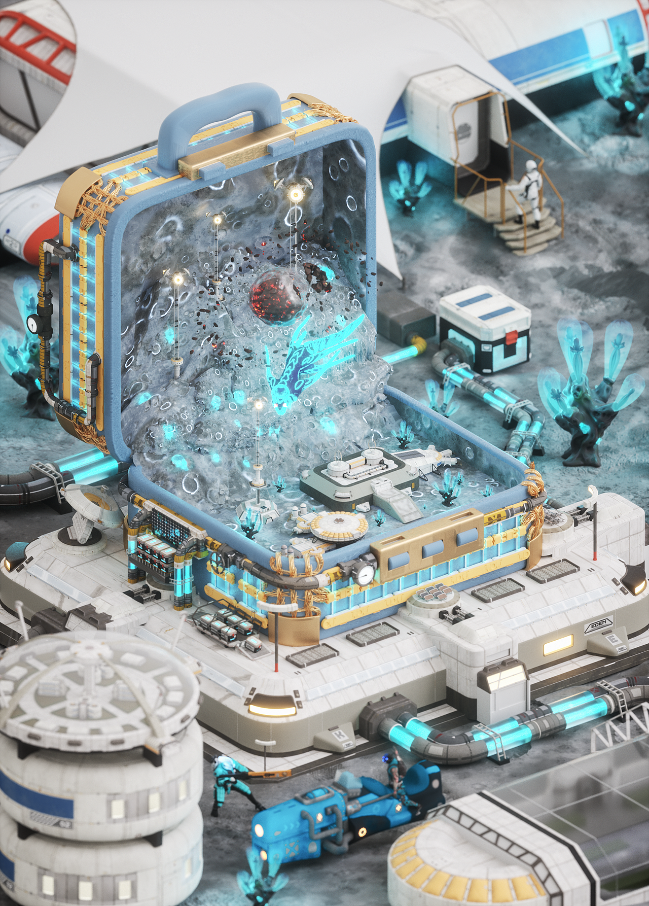 场景创作 | 对旅行箱的热爱（图ZMzE0NjMzODk2） - 场景 - 站酷设计师李大满原创素材 - 站酷ZCOOL