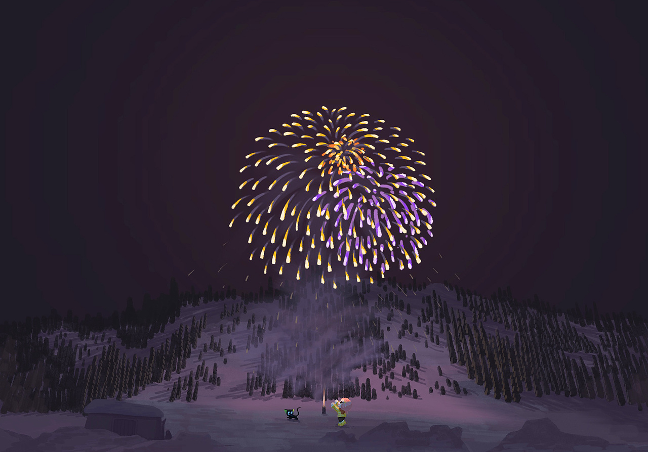 罗小黑风景插画2.0