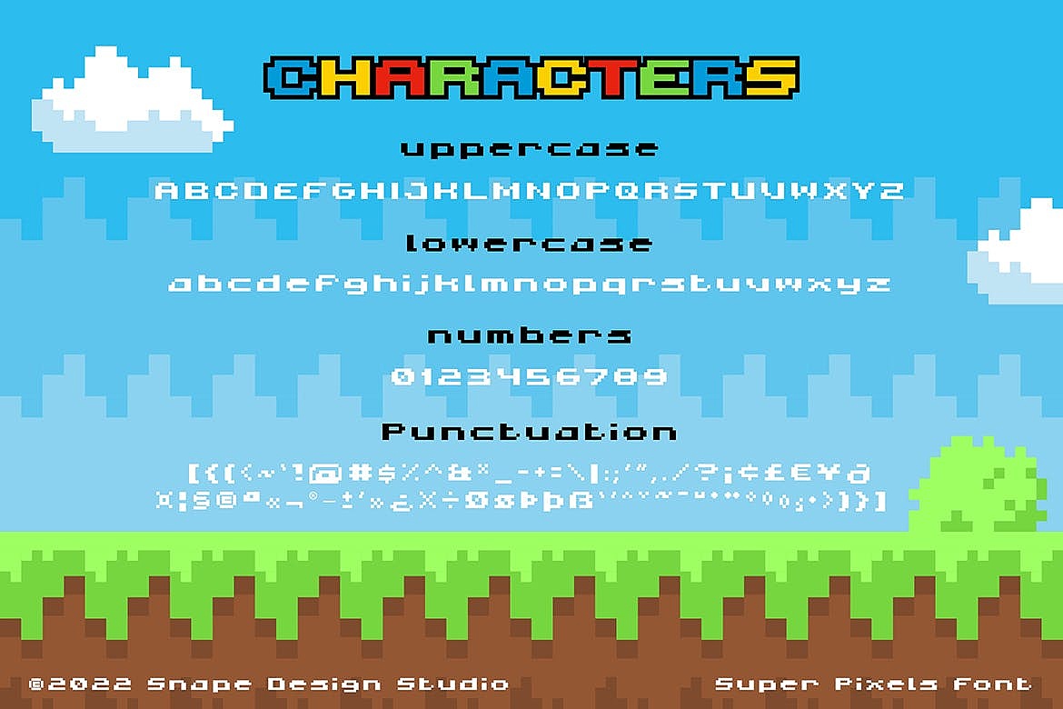 Super Pixels - Pixel Font