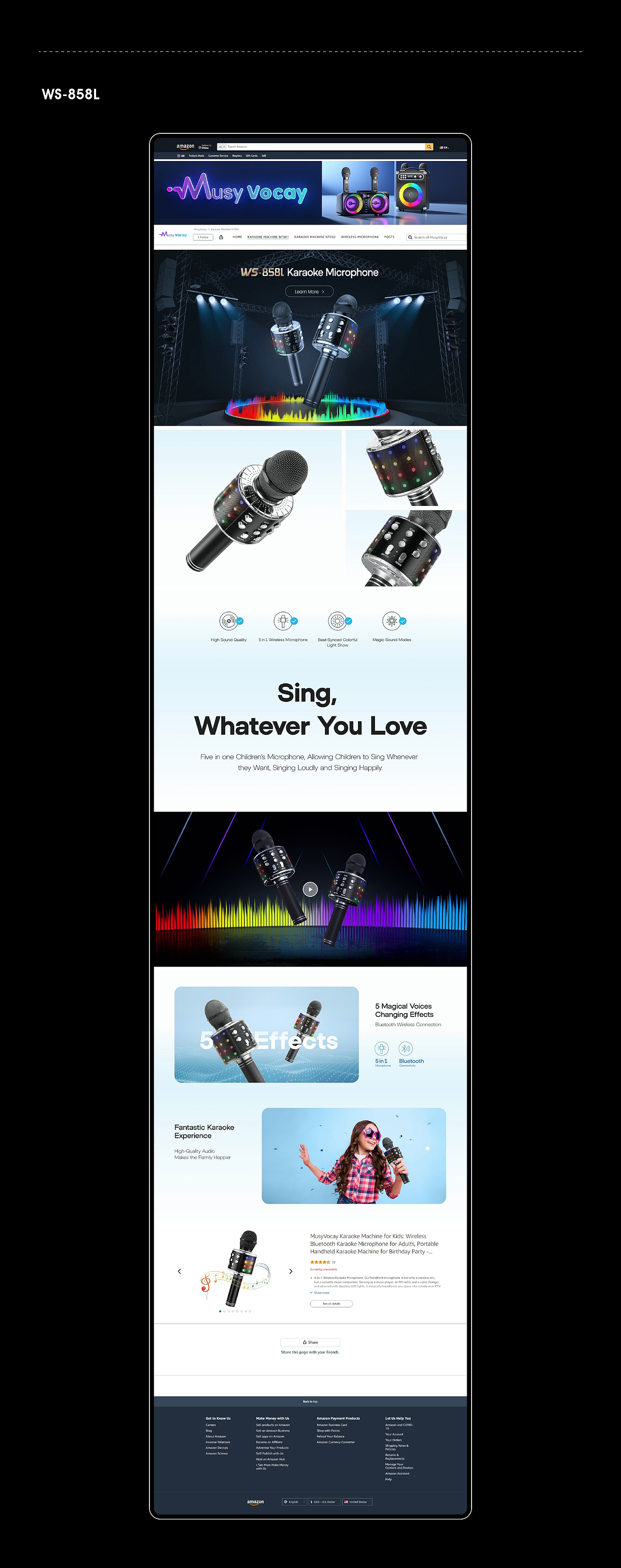 【品牌案例】MusyVocay卡拉OK机亚马逊AIGC电商视觉（图ZMzcwMzQwMjg0） - 电商 - 站酷设计师一朵海棠花原创素材 - 站酷ZCOOL