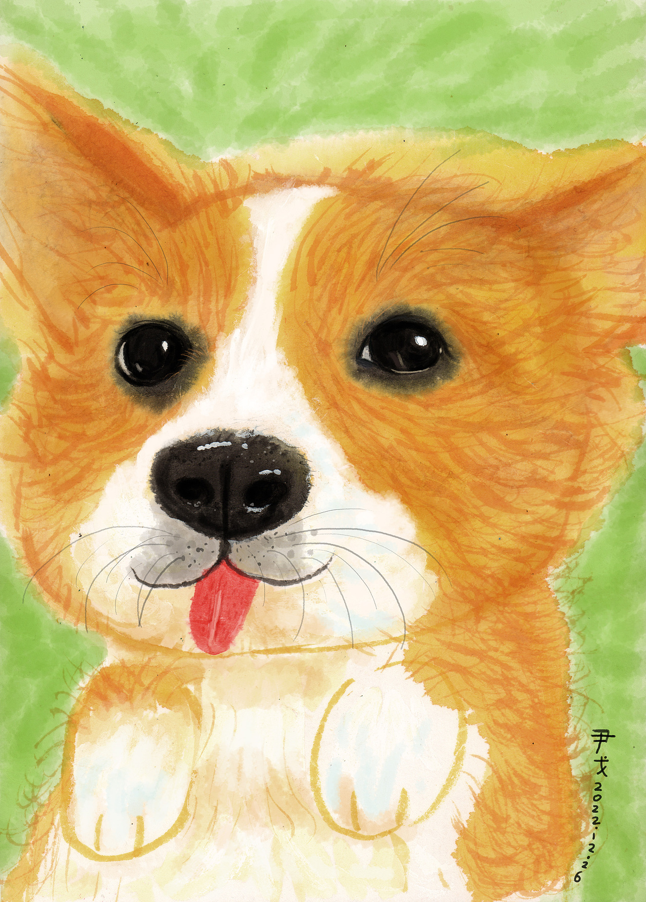 无偿为粉丝画猫狗活动,在站酷也来一波,三天截止。