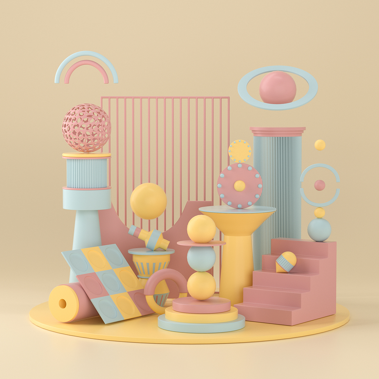 某童鞋的C4D课堂04期第一章【学生作业】整理（图ZMzA1MTg1Njky） - 其他三维 - 站酷设计师某童鞋原创素材 - 站酷ZCOOL