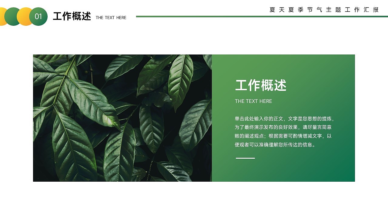 免费PPT模板!夏天夏季夏至立夏PPT!