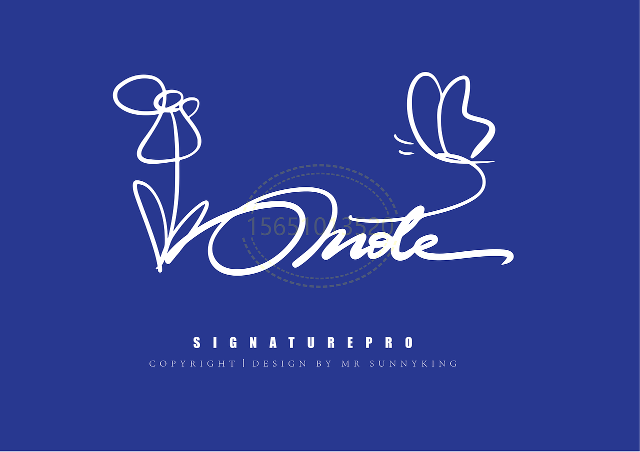 手写英文卡通签名丨南京孙老师丨版权作品丨华夏名流