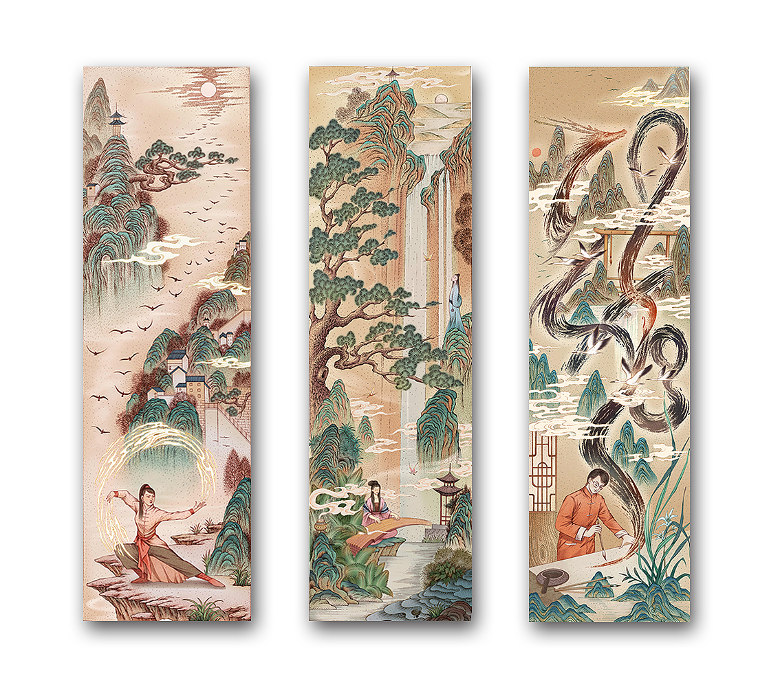 张贇×联合国邮政 |《身·心·灵》非遗纪念邮票（图ZMzU0Mzk4NTM2） - 商业插画 - 站酷设计师张贇ILLUSTRATION原创素材 - 站酷ZCOOL