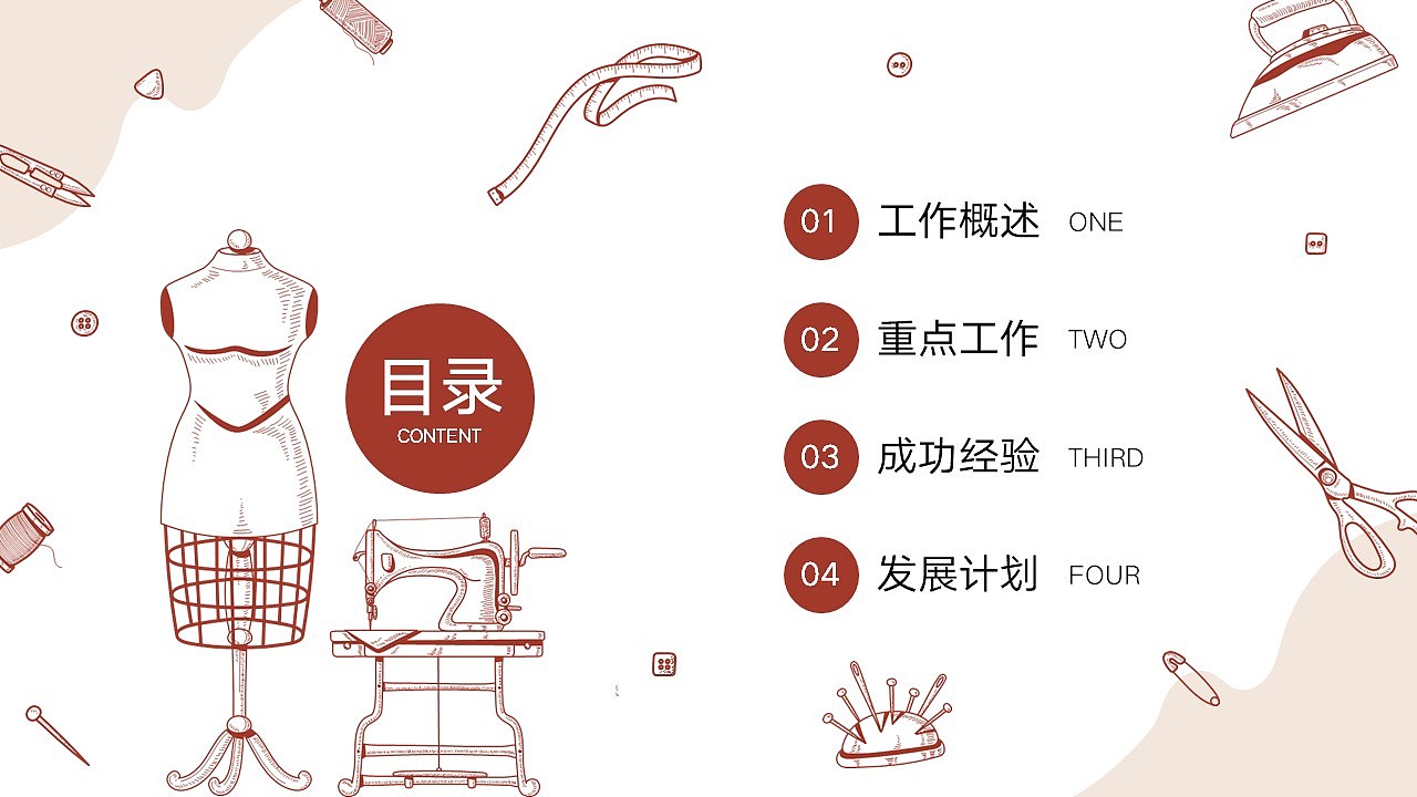 免费PPT模板!服装服饰纺织缝纫PPT!