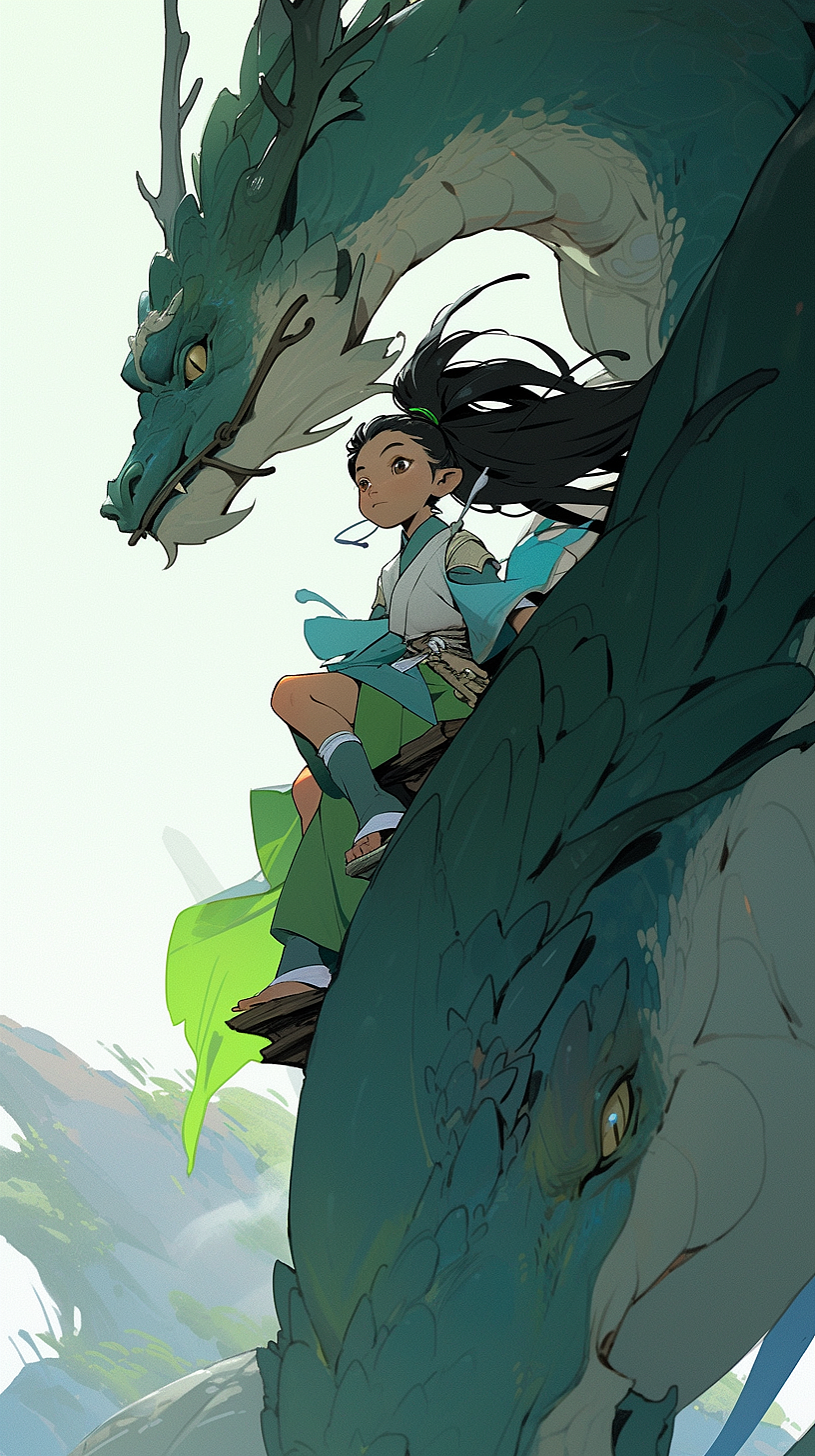 插画动漫ai绘画美少女可爱女孩插画