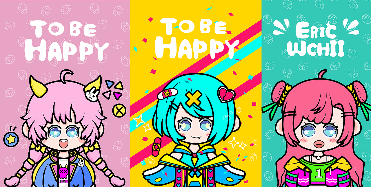 My Girls｜星星眼（图ZMzExMDA3MjM2） - 新锐潮流插画 - 站酷设计师为美好而设计原创素材 - 站酷ZCOOL