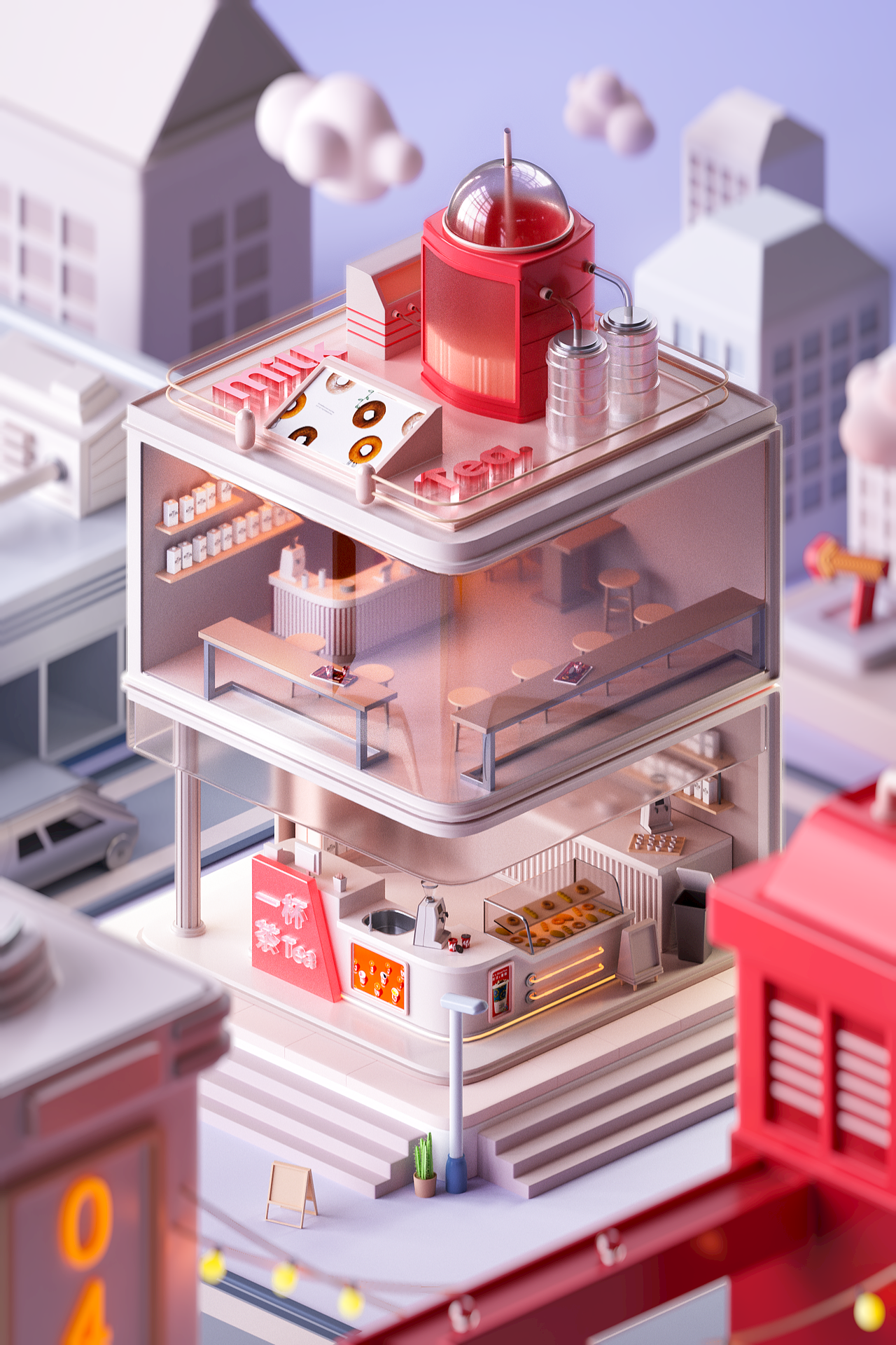 C4D零基础第四期学员作品——NiaoNiao的C4D课堂(上)(图ZMzAzMzc3NzY0) - 场景 - 站酷设计师我就是NiaoNiao原创素材 - 站酷ZCOOL