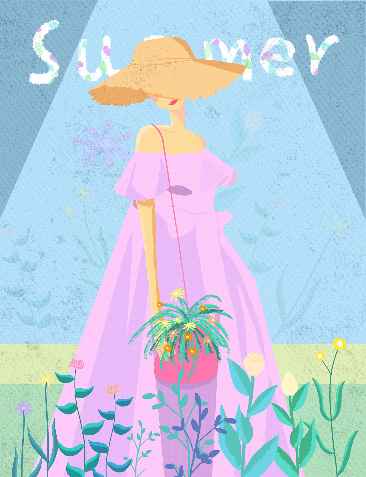 插画夏天的美女（图ZMzAyNjAwMTU2） - 创作习作 - 站酷设计师starry7986原创素材 - 站酷ZCOOL