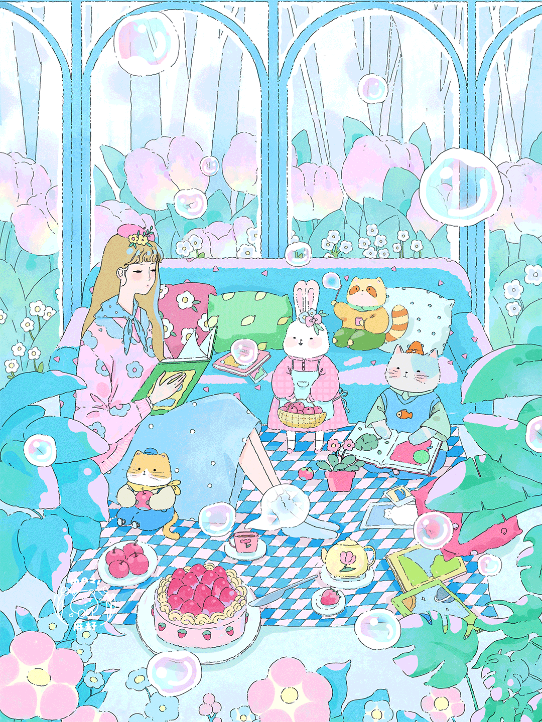 和伙伴们的小生活（合集）（图ZMzIwMzU3NTc2） - 商业插画 - 站酷设计师MAZI麻籽原创素材 - 站酷ZCOOL