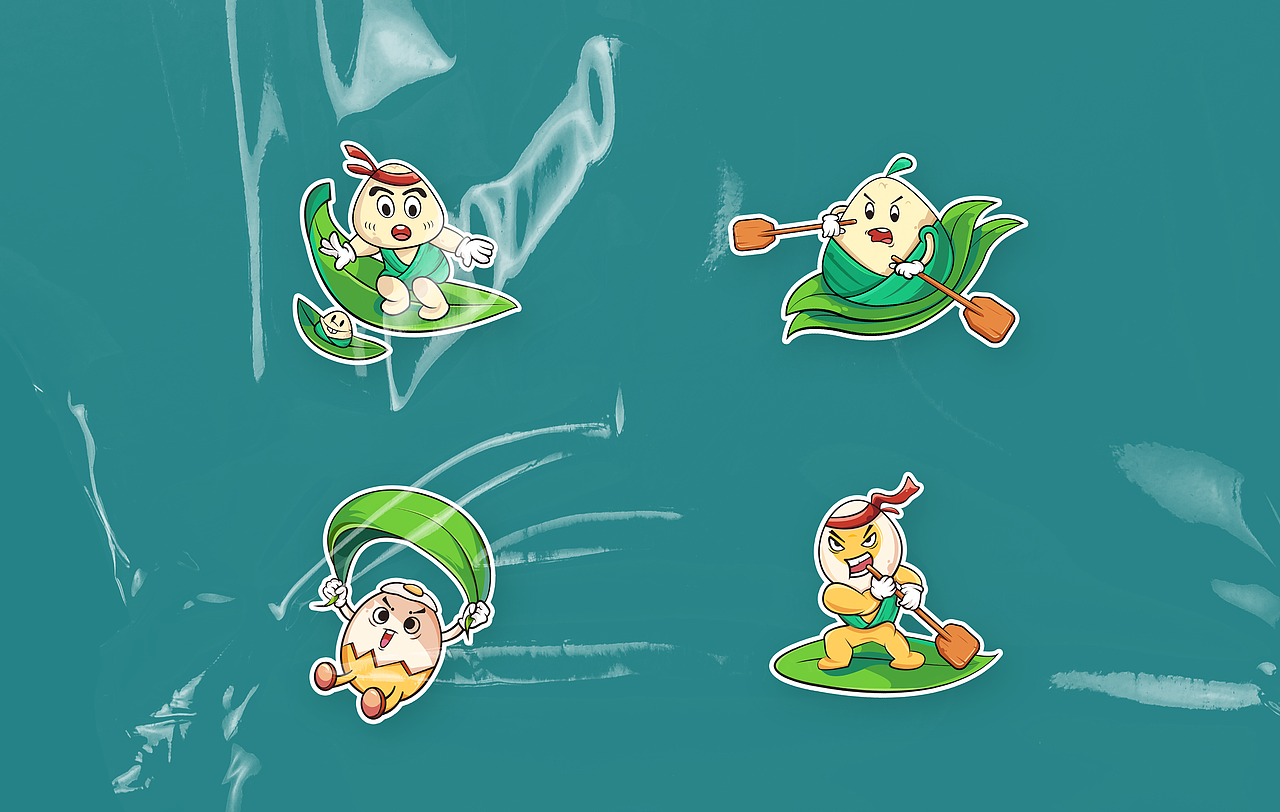 端午系列貼紙（圖ZMzAyMTA3Mjky） - 圖案 - 站酷設計師Createalion原創(chuàng)素材 - 站酷ZCOOL