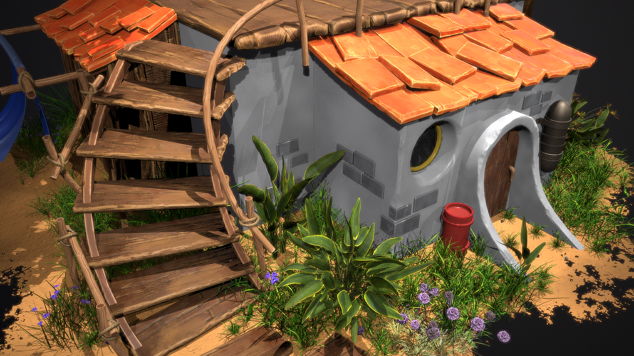 场景练习-风格化小木屋