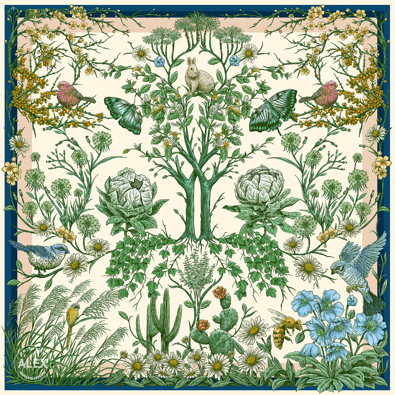 丝巾插画|坚韧主题丝巾（图ZMzQ4NTA2MjMy） - 商业插画 - 站酷设计师花椒的Alex原创素材 - 站酷ZCOOL