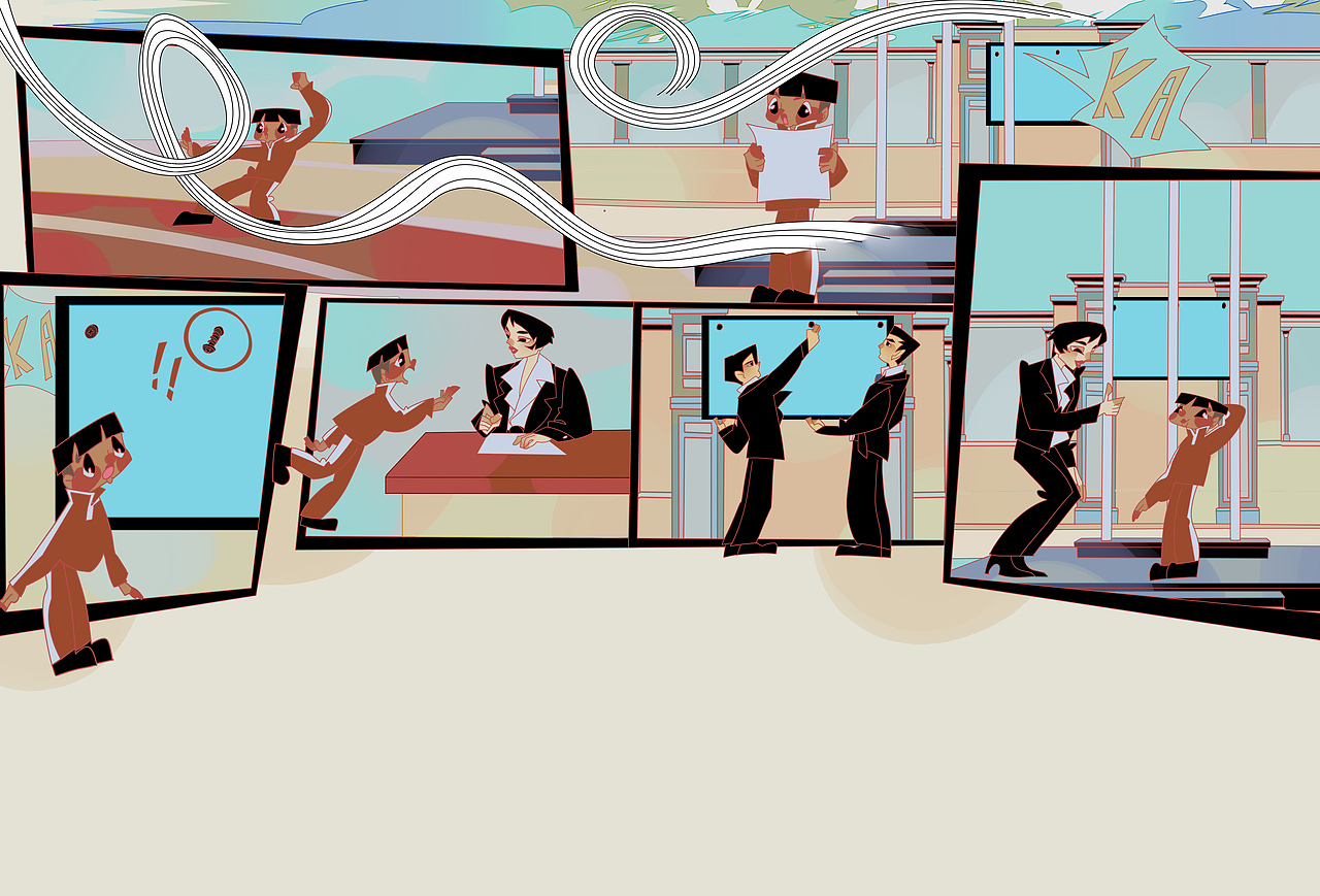 《新快乐英语》全册插画绘制