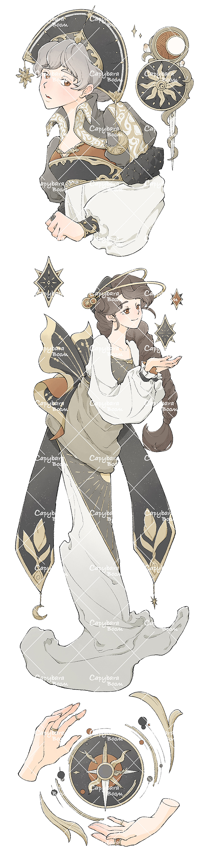 一套星月主题的胶带试水