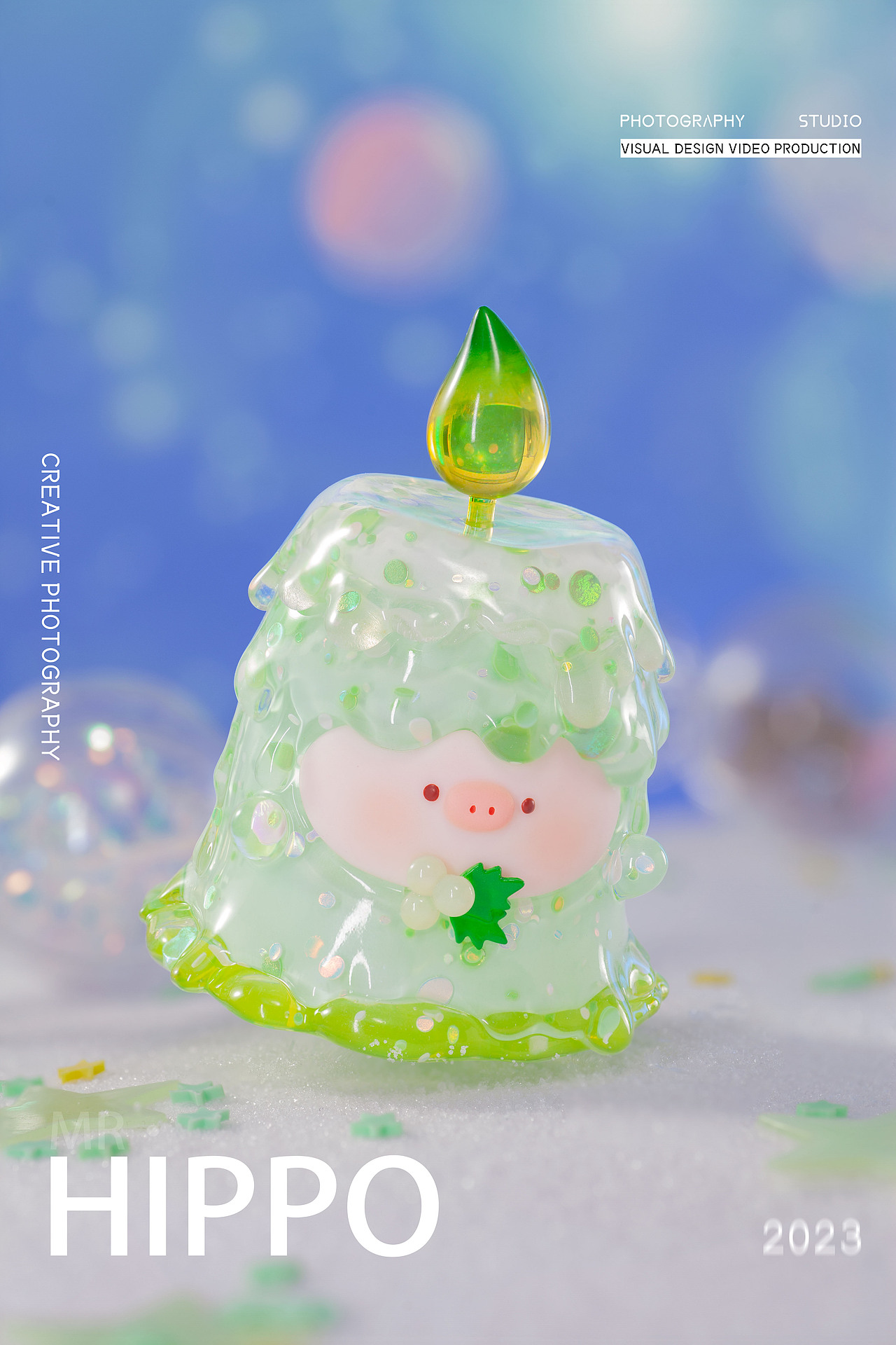 盲盒摄影-甜宝小猪星愿蜡烛一周年限定系列