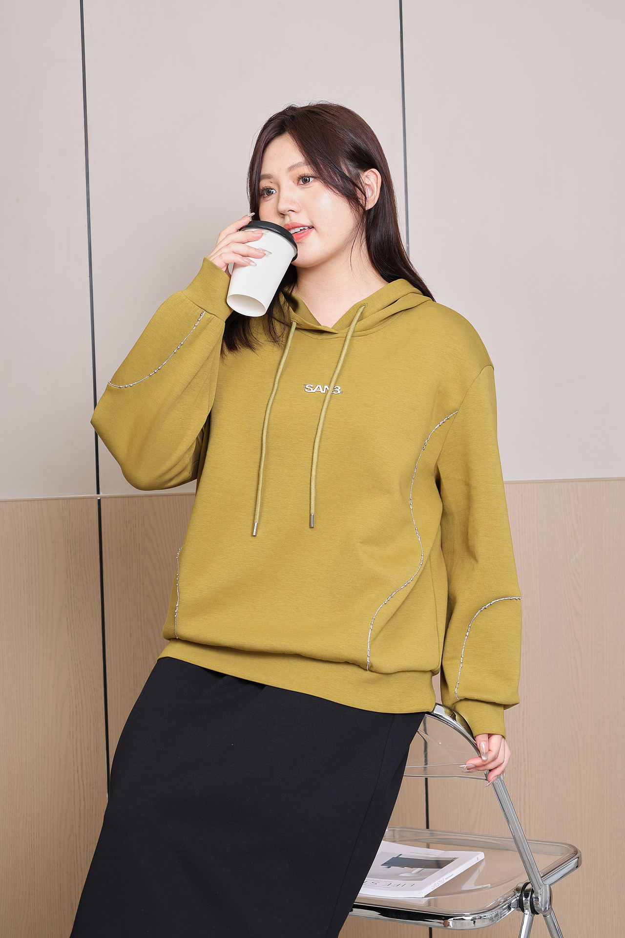 卫衣拍摄原图 大码女装