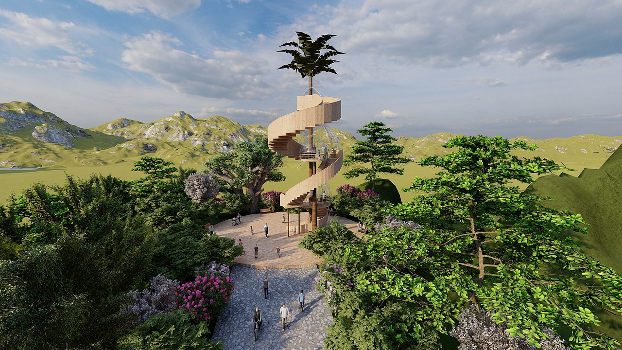 特殊地形建筑景观建筑模型