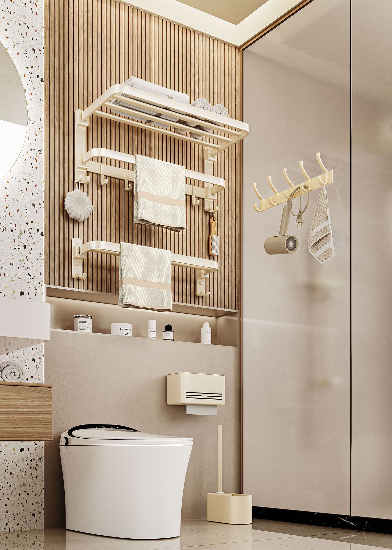 浴巾架/浴室五金挂件写实渲染