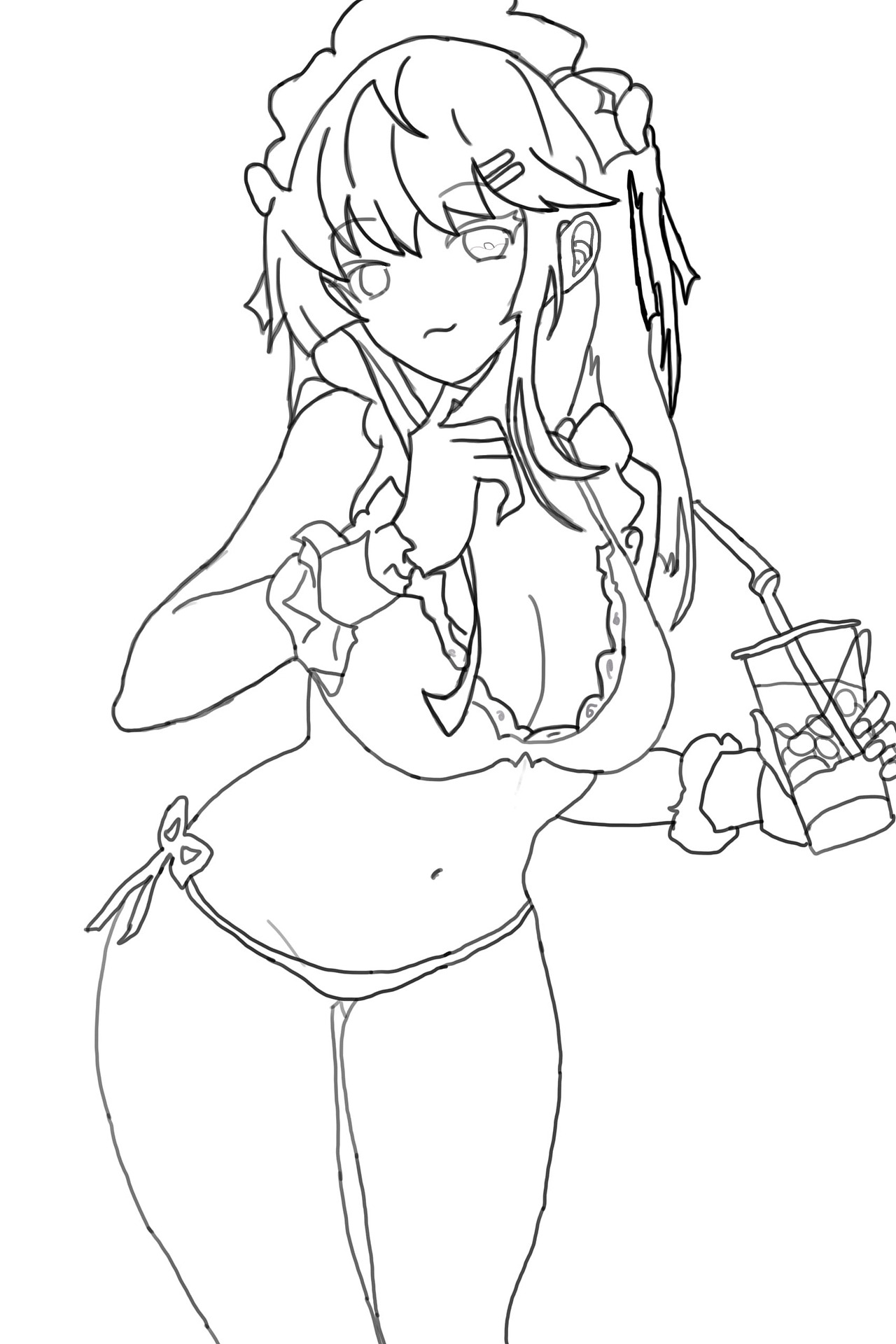 性感动漫角色--手绘临摹练习