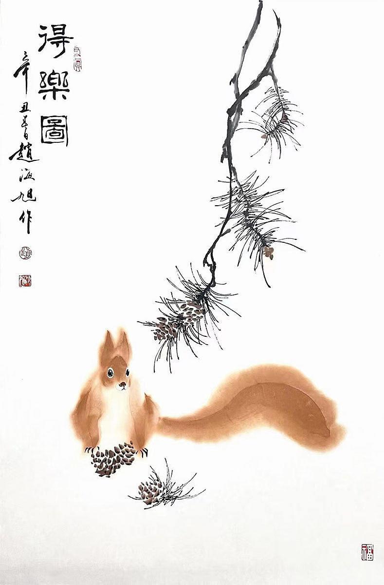 画家赵海旭，霍春阳入室弟子，海派花鸟画青年代表（图ZMzI0NjY2MDg4） - 绘画 - 站酷设计师易阁字画网张小克原创素材 - 站酷ZCOOL