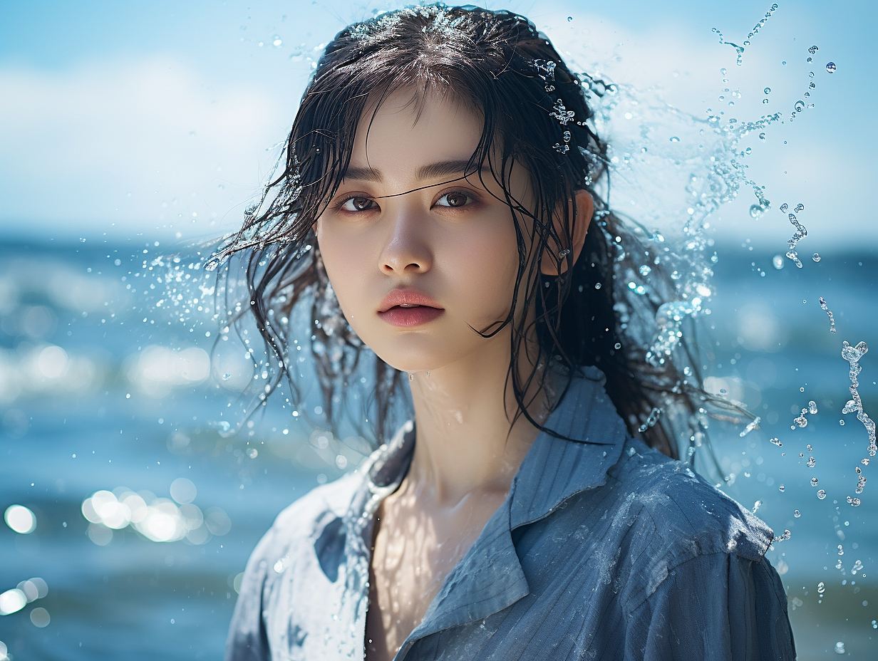 听说，夏天和大海更配哦☀️🌊AI夏日清纯风（图ZMzQ4MTA1MTA4） - AI作品 - 站酷设计师VRGC研究院原创素材 - 站酷ZCOOL