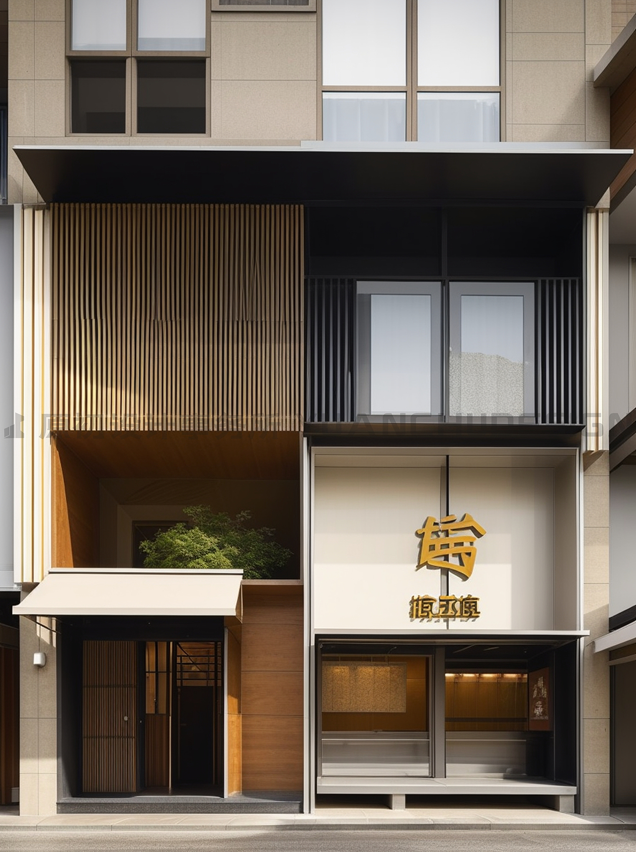 厦门 店面装修室内空间餐厅设计 日本料理居酒屋门头