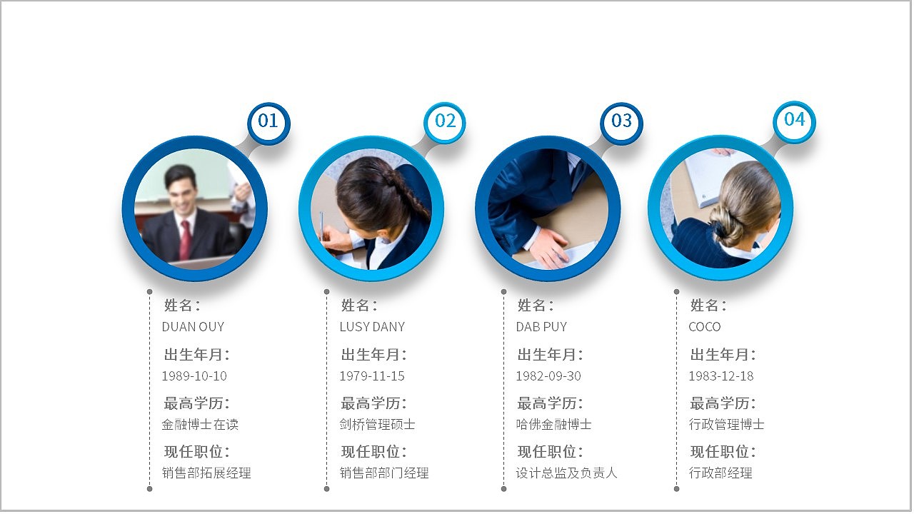 简约蓝色公司企业介绍年中工作总结PPT模板