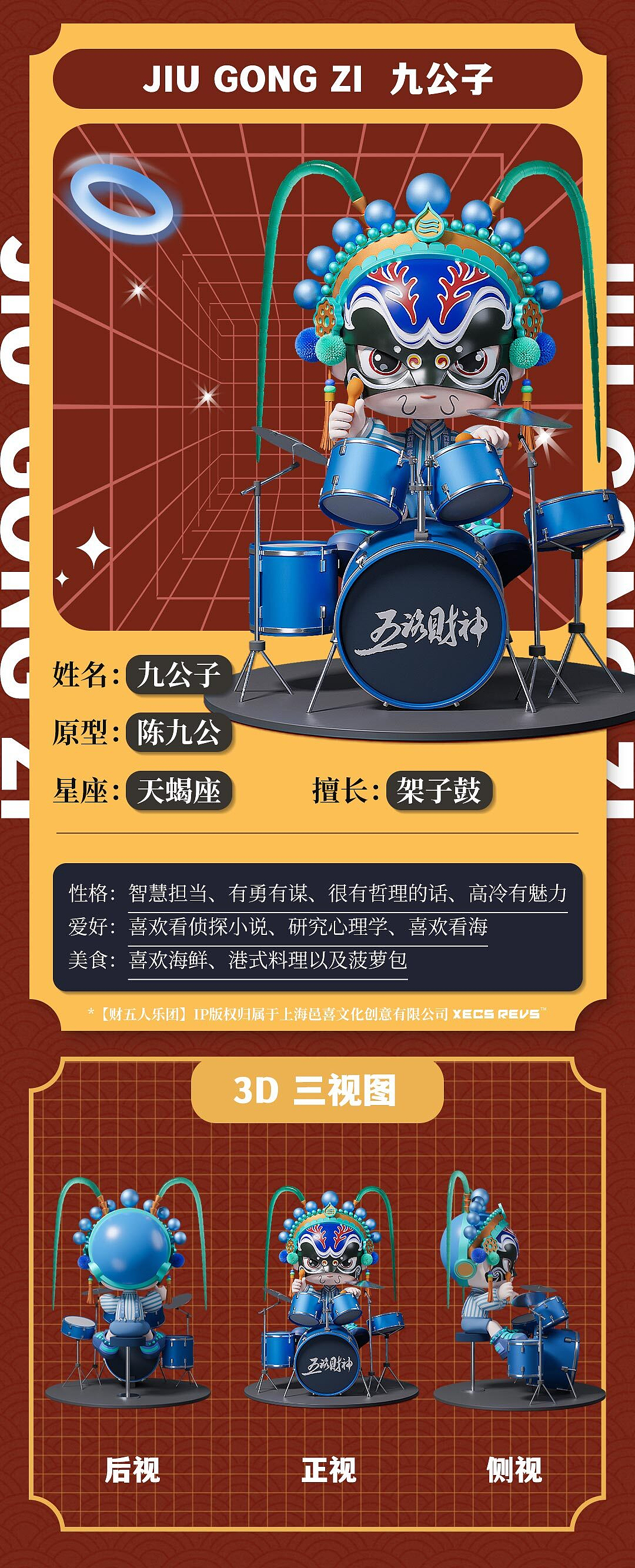 聚国潮 | 五路财神国潮IP【财五人乐团】~（图ZMzMwMzQ5OTU2） - IP形象 - 站酷设计师XECSREVS聚喜时代原创素材 - 站酷ZCOOL