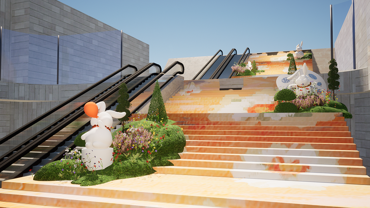 【夏日的安可】济南万象城春夏季节主题大型美陈场景（图ZMzM4NjM0Nzg0） - 舞台美术 - 站酷设计师朱多多原创素材 - 站酷ZCOOL