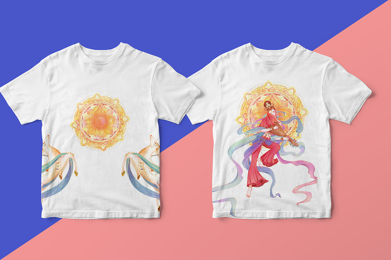 【国风插画】梦绘敦煌（图ZMjk2NDI5MjAw） - 商业插画 - 站酷设计师花椰鱼儿原创素材 - 站酷ZCOOL