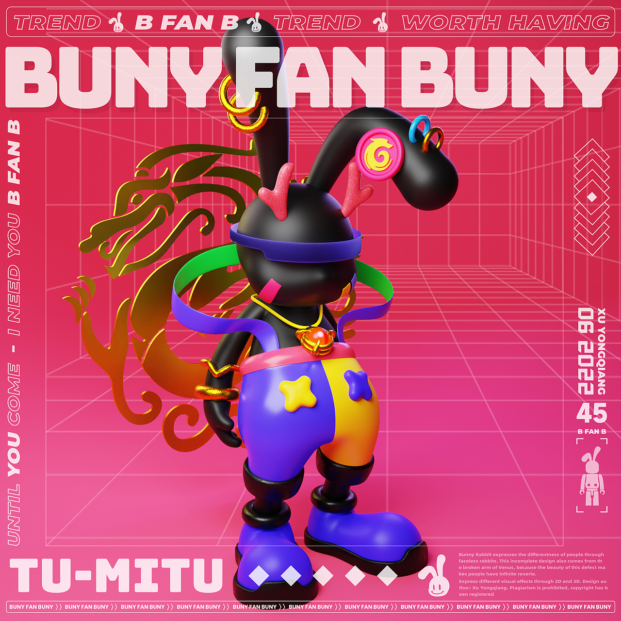NFT-潮玩-结合BUNY FAN BUNY 兔迷兔西游记宇宙系列（图ZMzE0MTkxMTAw） - 人物/生物 - 站酷设计师徐坦斯原创素材 - 站酷ZCOOL