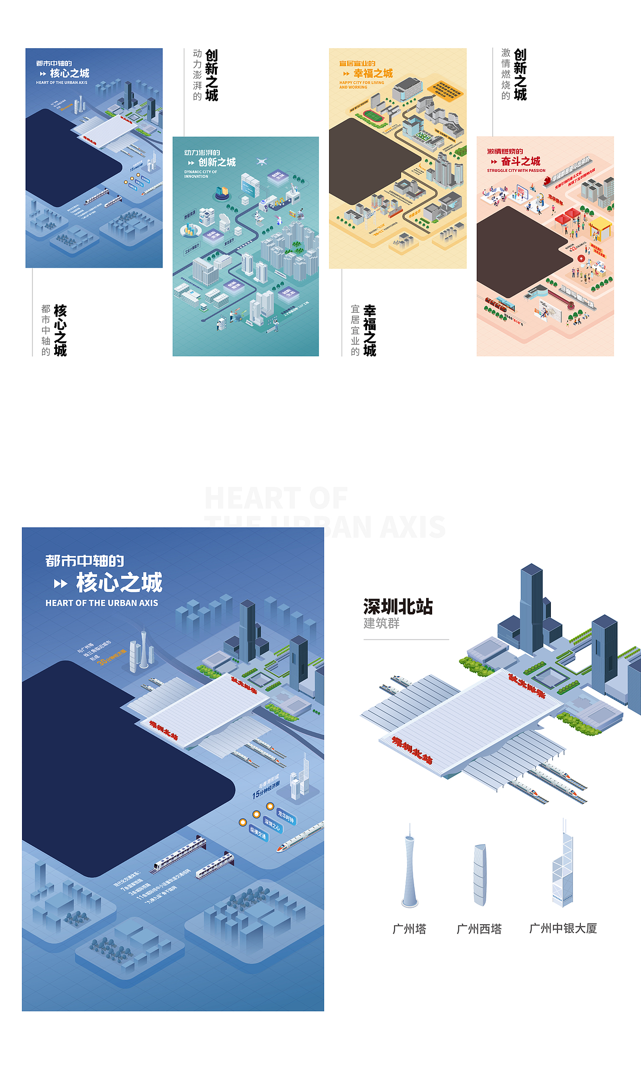 展厅立体造型灯光联动展板设计(2.5d画面)