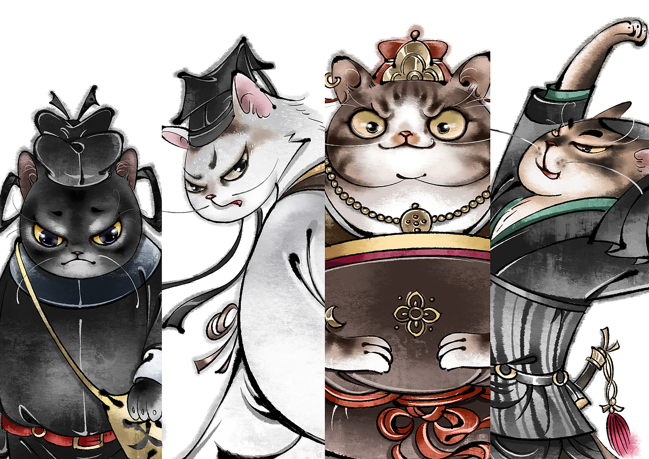 喵水浒 · 第二辑 | 朝朝兰（图ZMzIyNDYwMTA4） - 商业插画 - 站酷设计师朝朝兰原创素材 - 站酷ZCOOL