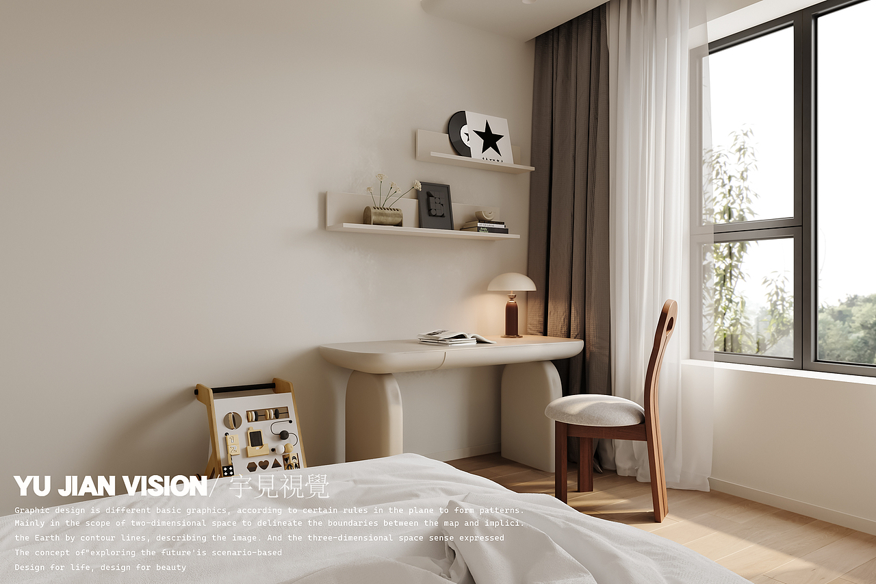 现代奶油小卧室（图ZMzM2ODg4MDky） - 家装设计 - 站酷设计师宇见视觉原创素材 - 站酷ZCOOL