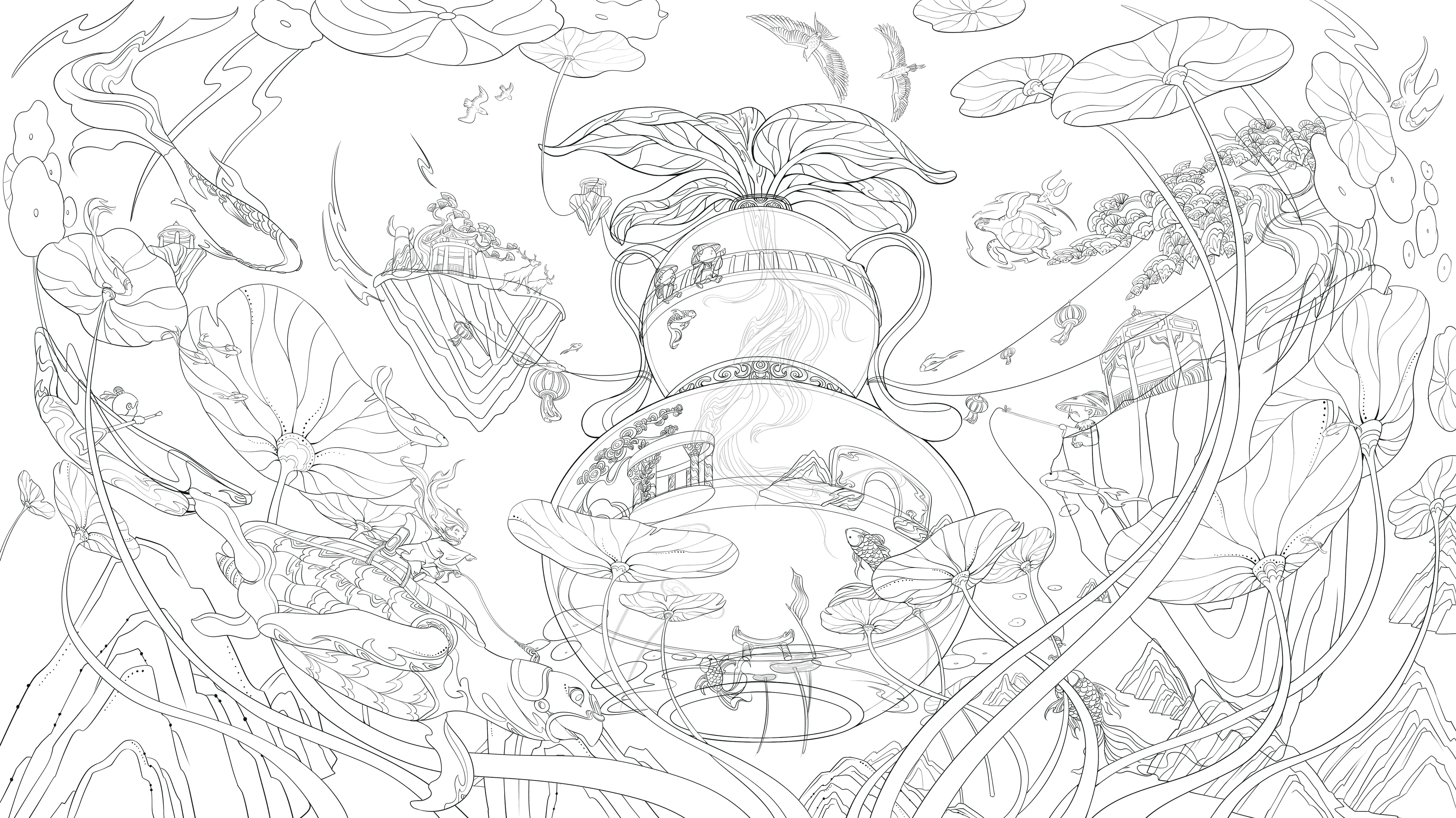 国潮原创插画——福禄葫芦岛（图ZMzA0ODU5Njc2） - 商业插画 - 站酷设计师水瓜籽原创素材 - 站酷ZCOOL