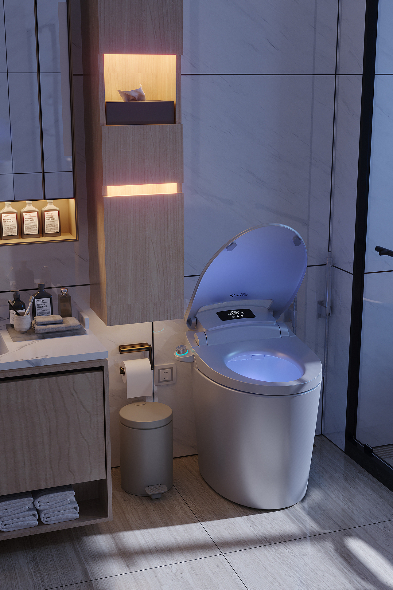 SeekRoots ◉〖三井智能马桶&MI800C渲染〗（图ZMzQ4Njg2Mzcy） - 电商 - 站酷设计师SeekRoots原创素材 - 站酷ZCOOL