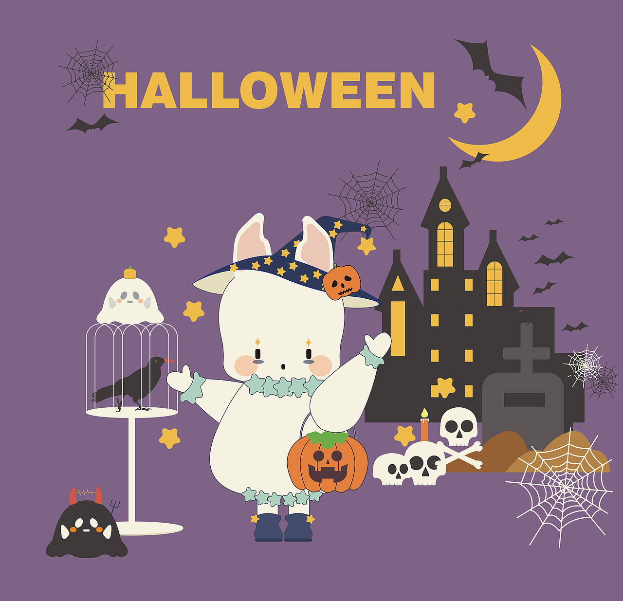 万圣节呜呜呜（图ZMzE5MzUzMjY0） - 创作习作 - 站酷设计师一颗小饼干呀原创素材 - 站酷ZCOOL