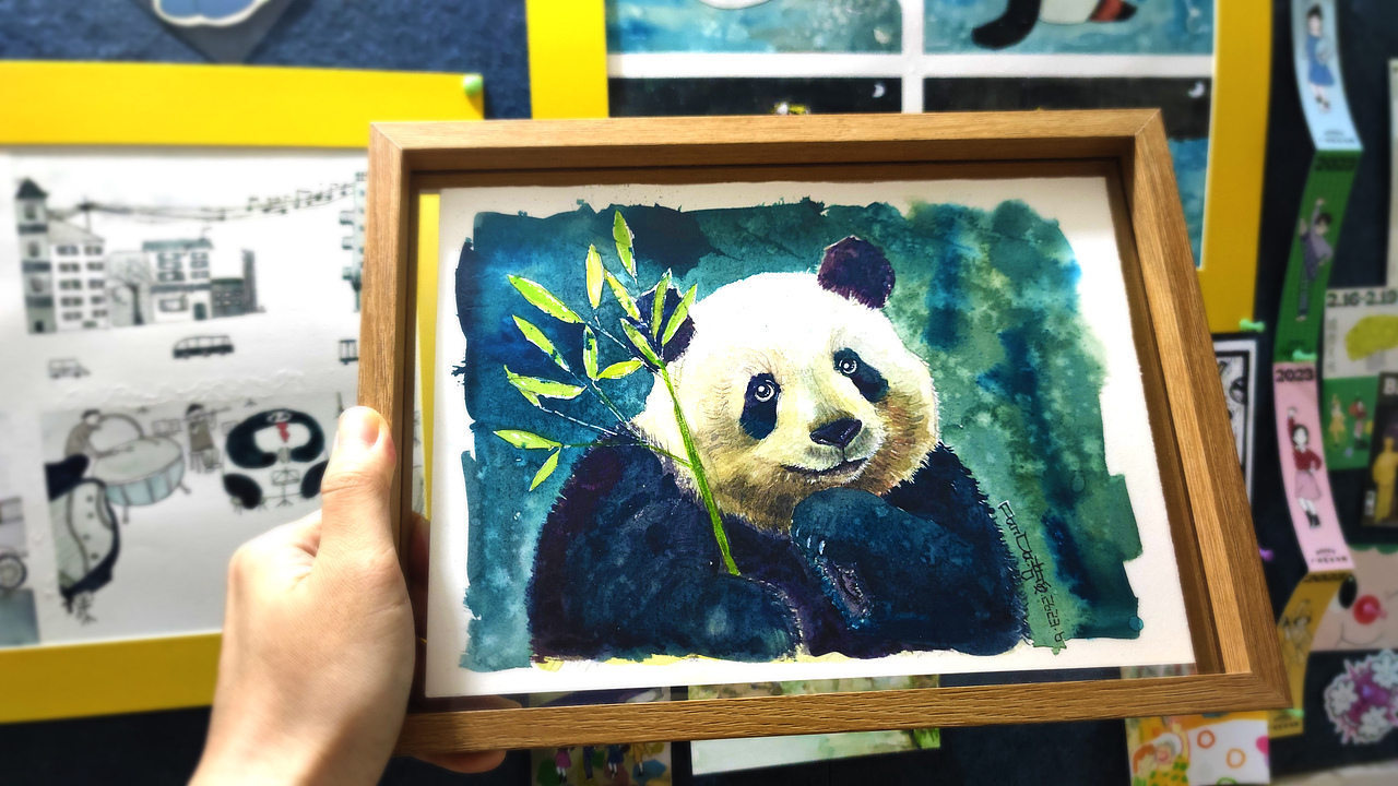 熊猫水彩|萌兰的微笑（图ZMzQyNTI2NDY0） - 绘画 - 站酷设计师Panda浩俊原创素材 - 站酷ZCOOL