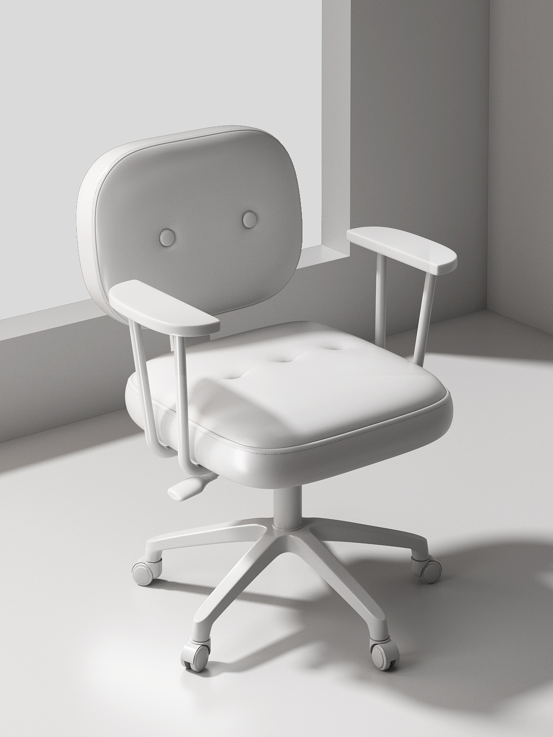 电商家具|电脑椅建模渲染+AI场景合成