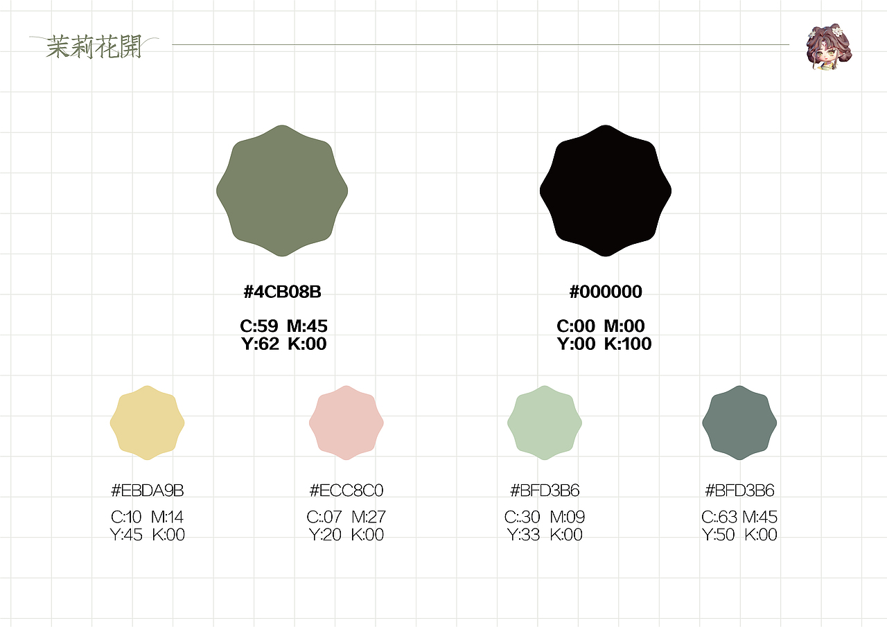 茉莉花开|一个关于茉莉花的设计（含ip）（图ZMzY2MDg0OTgw） - IP形象 - 站酷设计师蓝寐丫原创素材 - 站酷ZCOOL