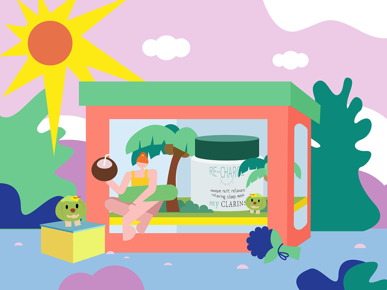  #myCLARINS寻找天然好食肌#创意海报——系列海报设计