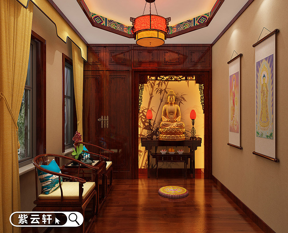 甘肃中式家庭装修设计室内简约奢华大气（图ZMzM0NzI1MDI4） - 家装设计 - 站酷设计师紫云轩中式原创素材 - 站酷ZCOOL