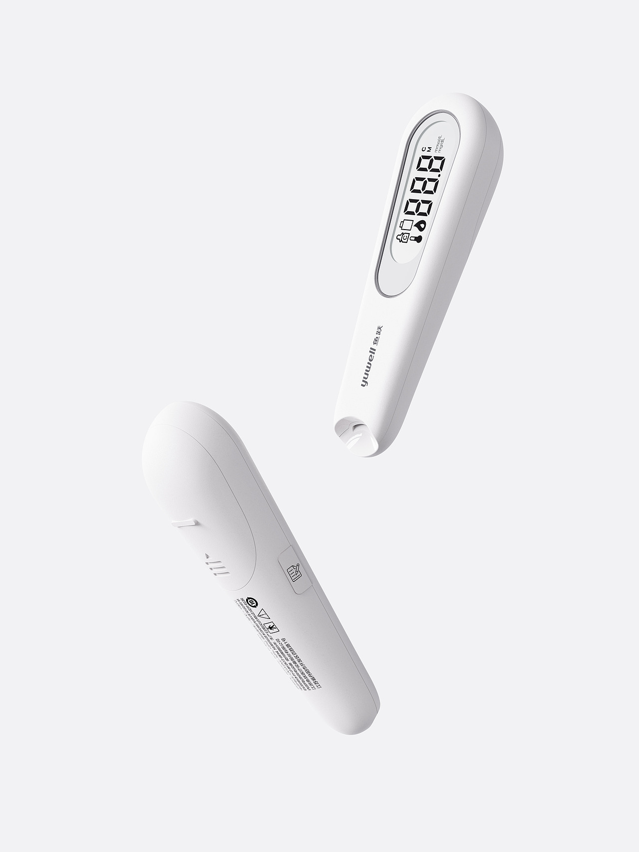 无意识的引导是本产品的设计理念。锥状造型清晰的将用户视觉引导到试纸口的位置；
机身让用户自然而然的像笔一样握住产品。<br>Unconscious guidance is the design philosophy of this product. The tapered shape clearly guides the user to the position of the test strip;<br>The body allows users to naturally hold the product like a pen.