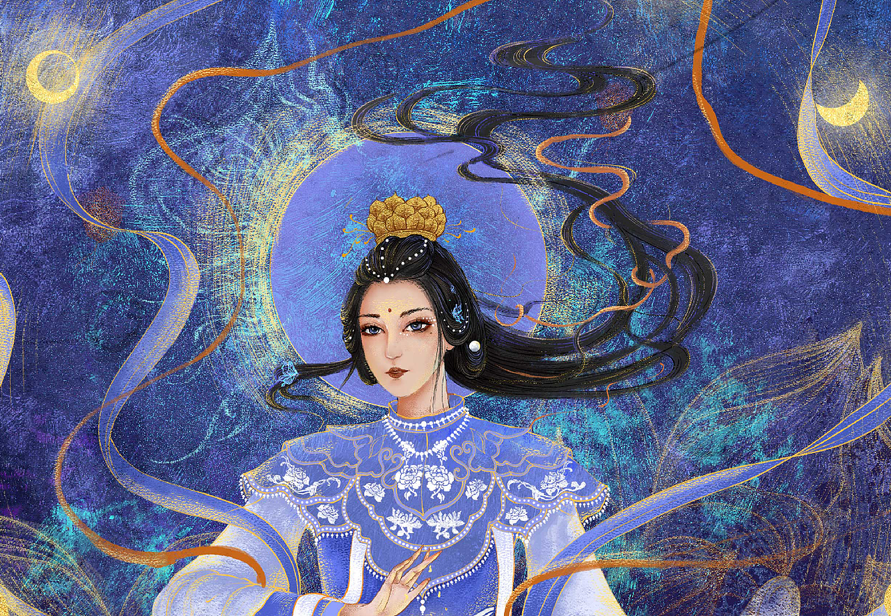 《山海经-太阴君》-原创插画(图ZMzA3NDIyNjky) - 商业插画 - 站酷设计师暴躁的插画师原创素材 - 站酷ZCOOL