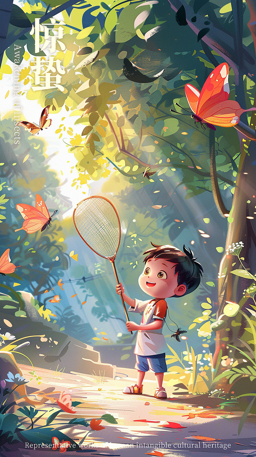 二十四节气AI插画，之前接的单子（图ZMzY3MTY3Mjc2） - AI作品 - 站酷设计师I虫子I原创素材 - 站酷ZCOOL